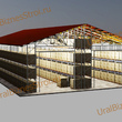 Быстровозводимый (Обшитый) склад 12000*25000*8000мм  3 яруса - uralbiznesstroi.ru – Казань