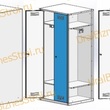 Шкаф гардеробный двухсекционный (Две двери) 1850*500*500 S-0,6мм - uralbiznesstroi.ru – Казань