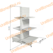 Торговый островной стеллаж 1450*500*900 3 полки - uralbiznesstroi.ru – Казань