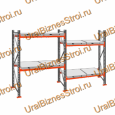 Стеллаж с выкатными платформами  2000*3600*1050 2 яруса 8 платформ - uralbiznesstroi.ru – Казань