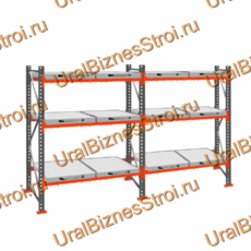 Стеллаж с выкатными платформами  2000*3600*1050 3 яруса 12 платформ - uralbiznesstroi.ru – Казань