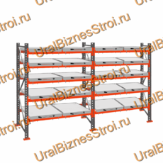 Стеллаж с выкатными платформами  2500*3600*1050 5 яруса 20 платформ - uralbiznesstroi.ru – Казань