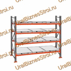 Стеллаж с выкатными платформами  2000*2700*1050 4 яруса 12 платформ - uralbiznesstroi.ru – Казань