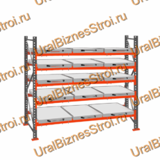 Стеллаж с выкатными платформами  3000*2700*1050 5 яруса 15 платформ - uralbiznesstroi.ru – Казань