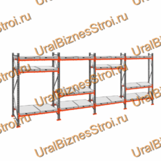 Стеллаж с выкатными платформами  2000*7200*1050 3 яруса 24 платформы - uralbiznesstroi.ru – Казань