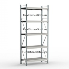 Грузовой стеллаж 2490*400*1000 5 ярусов навесных с настилом (оцинк.) наруж. - uralbiznesstroi.ru – Казань