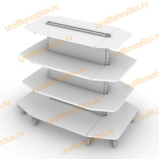 Стеллаж островной с торцевыми полками 1950*300*1200 4 полки - uralbiznesstroi.ru – Казань