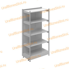 Торговый пристенный стеллаж с передней стойкой 1950*300*900 5 полок - uralbiznesstroi.ru – Казань