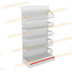 Торговый стеллаж с корзиной 1950*500*900 - uralbiznesstroi.ru – Казань