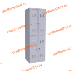Шкаф гардеробный 4 секционный 4 двери 1850*500*700 S-0,8мм - uralbiznesstroi.ru – Казань
