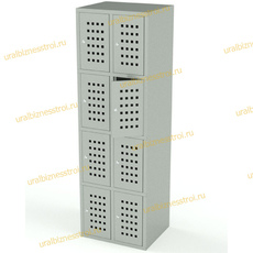  Шкаф сумочный разборный 600х500х1850 (ШхГхВ) 2х секционный 8-ячеечный S-0,6 мм - uralbiznesstroi.ru – Казань