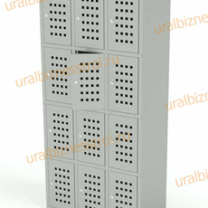  Шкаф сумочный разборный 900х500х1850 (ШхГхВ) 4х секционный 12-ячеечный S-0,6 мм - uralbiznesstroi.ru – Казань