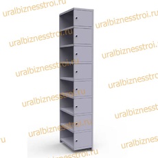  Шкаф сумочный разборный 400х500х1850 (ШхГхВ) 1х секционный 8-ячеечный S-0,6 мм (Дополнительная секция) - uralbiznesstroi.ru – Казань