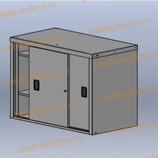 Шкаф архивный малый купе 925*1500*450 двухсекционный 2 раздвижные двери - uralbiznesstroi.ru – Казань