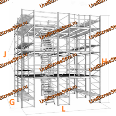 Мезонинный стеллаж 30м*16м 2 этажа 960 м2 - uralbiznesstroi.ru – Казань
