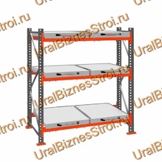 Стеллаж с выкатными платформами  3000*1800*1050 3 яруса 6 платформ - uralbiznesstroi.ru – Казань