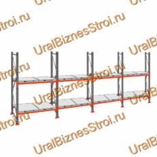 Стеллаж с выкатными платформами  3000*7200*1050 2 яруса 16 платформ - uralbiznesstroi.ru – Казань