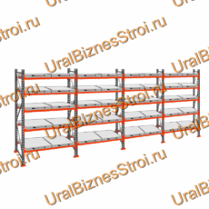 Стеллаж с выкатными платформами  3000*7200*1050 5 ярусов 40 платформ - uralbiznesstroi.ru – Казань