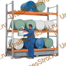 Паллетный стеллаж для бочек 3500*1050*2700 3 яруса 1210 кг на ярус - uralbiznesstroi.ru – Казань