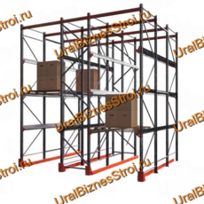 Стеллаж набивной паллетный (6000х4540х6000 мм), 3 линии, 3 яруса - uralbiznesstroi.ru – Казань