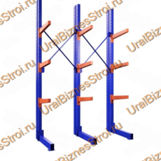 Стеллаж консольный односторонний 4000x1150x1270 мм тяжелый 5 яруса - uralbiznesstroi.ru – Казань