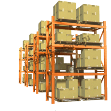 Паллетный стеллаж 3000*1050*1800 2 яруса 2100 кг на ярус - uralbiznesstroi.ru – Казань