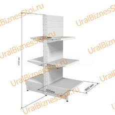 Торговый островной стеллаж 1450*500*900 3 полки - uralbiznesstroi.ru – Казань