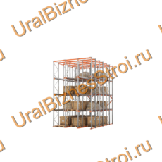 Стеллаж набивной паллетный (7000х4540х6000 мм), 3 линии, 4 яруса - uralbiznesstroi.ru – Казань