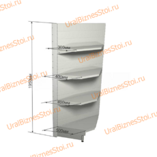 Торговый угловой стеллаж 1950*500*900 4 полки - uralbiznesstroi.ru – Казань