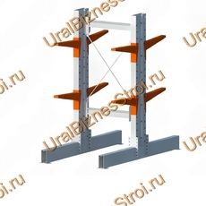 Стеллаж консольный двусторонний 2000х1150х2020 мм тяжелый 3 яруса - uralbiznesstroi.ru – Казань