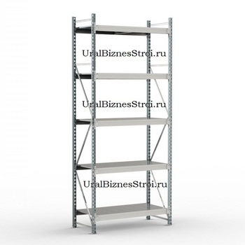 Грузовой стеллаж 2490*400*1000 5 ярусов навесных с настилом (оцинк.) наруж. - uralbiznesstroi.ru – Казань