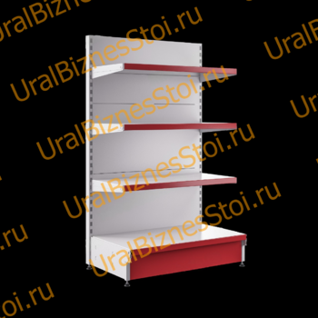 Торговый пристенный стеллаж 1950*400*900 4 полки - uralbiznesstroi.ru – Казань