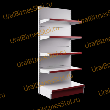 Торговый пристенный стеллаж 2350*400*900 5 полок - uralbiznesstroi.ru – Казань