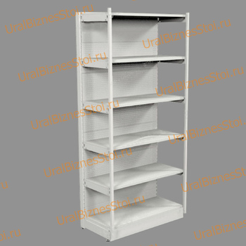 Торговый пристенный стеллаж с передней стойкой 2350*500*1000 6 полок - uralbiznesstroi.ru – Казань