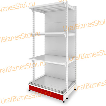 Торговый пристенный стеллаж с передней стойкой 1450*700*1000 4 полки - uralbiznesstroi.ru – Казань
