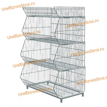 Горка из корзин (КОШ) складная, 3+1 облегченная - uralbiznesstroi.ru – Казань
