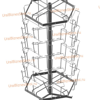 Стойка для открыток настольная 6-ти сторонняя, 30 ячеек, формат А5 - uralbiznesstroi.ru – Казань