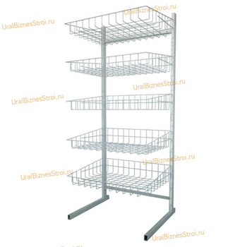 Стойка прикассовая 1800х800х350 , 5 корзин - uralbiznesstroi.ru – Казань