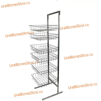 Стойка прикассовая 1800х800х400 , 6 корзин - uralbiznesstroi.ru – Казань