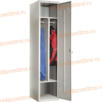 Шкаф гардеробный двухсекционный (1 дверь) 1850*500*500 S-0,5мм - uralbiznesstroi.ru – Казань