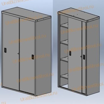 Шкаф архивный купе 1850*850*450 односекционный 2 раздвижные двери - uralbiznesstroi.ru – Казань