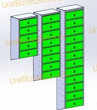 Ящик почтовый 500*200*320 наклонный - uralbiznesstroi.ru – Казань