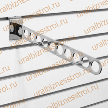 F 106 Кронштейн наклонный с 11-ю отверстиями, 400 мм., хром - uralbiznesstroi.ru – Казань