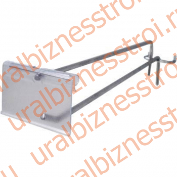 F325-300 Крючок с ценник-лем,300мм,хром (5мм) - uralbiznesstroi.ru – Казань