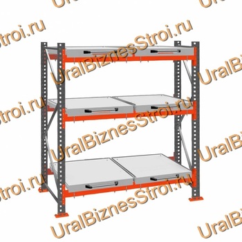 Стеллаж с выкатными платформами  3000*1800*1050 3 яруса 6 платформ - uralbiznesstroi.ru – Казань