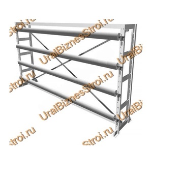 Стеллаж для линолеума 2000*4420*600 на 4 вала односторонний - uralbiznesstroi.ru – Казань