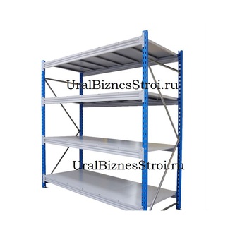 Грузовой стеллаж 2040*1000*2000 4 яруса навесных с настилом (оцинк.) наруж. - uralbiznesstroi.ru – Казань