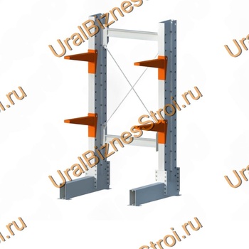 Стеллаж консольный односторонний 2000x1150x1070 мм тяжелый 3 яруса - uralbiznesstroi.ru – Казань