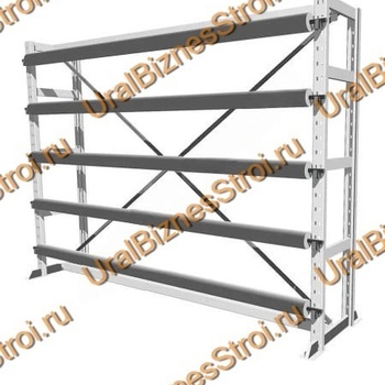 Стеллаж для линолеума 2500*4420*600 на 5 валов односторонний - uralbiznesstroi.ru – Казань